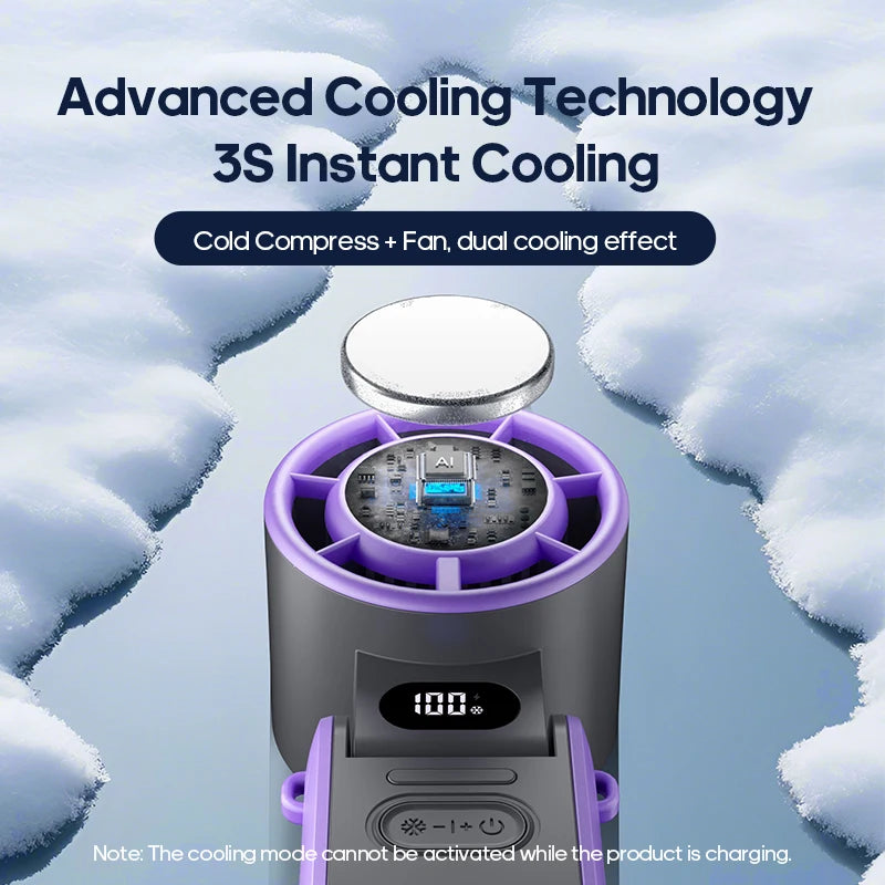 Mini Portable Turbo Fan Rechargeable 3600mAh High Speed Handheld Cooler