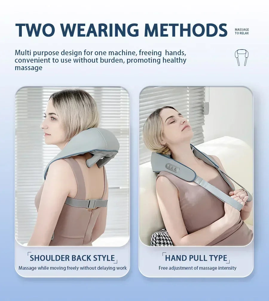 New Portable Mini Shiatsu Massage Shawl For Trapezius Muscle Relaxation