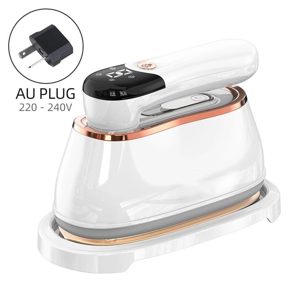 Steam Iron For Clothes Portable Handheld 1200W With Fast Heating And Folding Handle