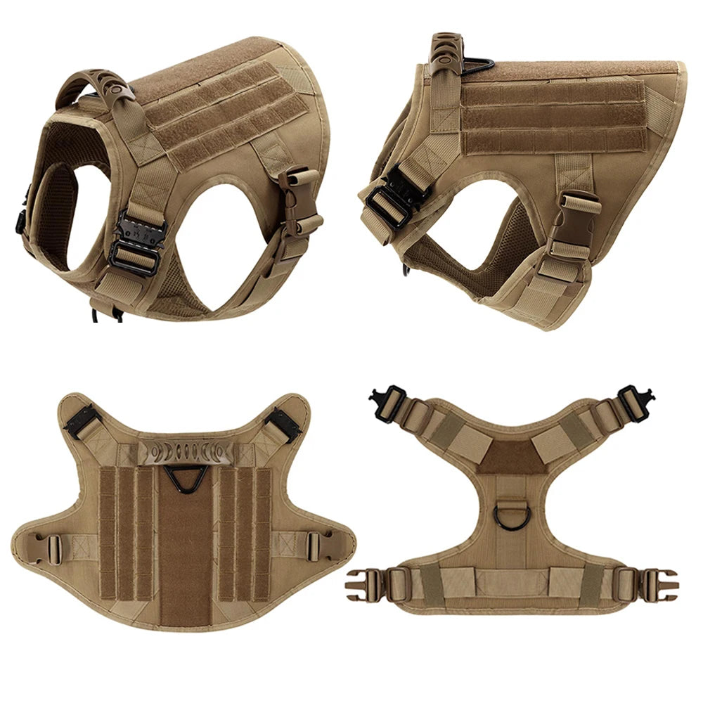 Military Tactical Dog Harness For German Shepherd Malinois French Bulldog