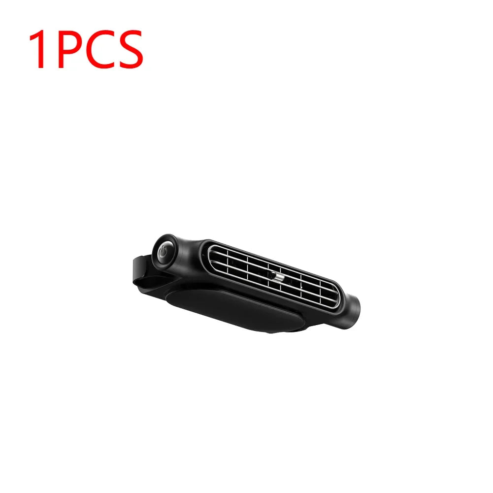 Portable Car Rear Seat Cooling Fan 3 Speeds USB Adjustable Airflow for Hot Weather