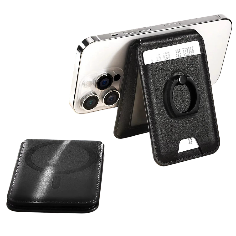 Luxury Leather Magnetic Card Wallet Case For iPhone With Magsafe Compatibility