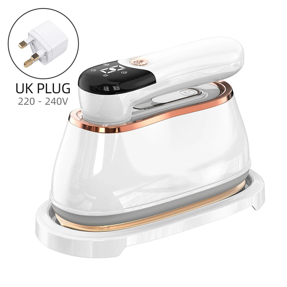 Steam Iron For Clothes Portable Handheld 1200W With Fast Heating And Folding Handle