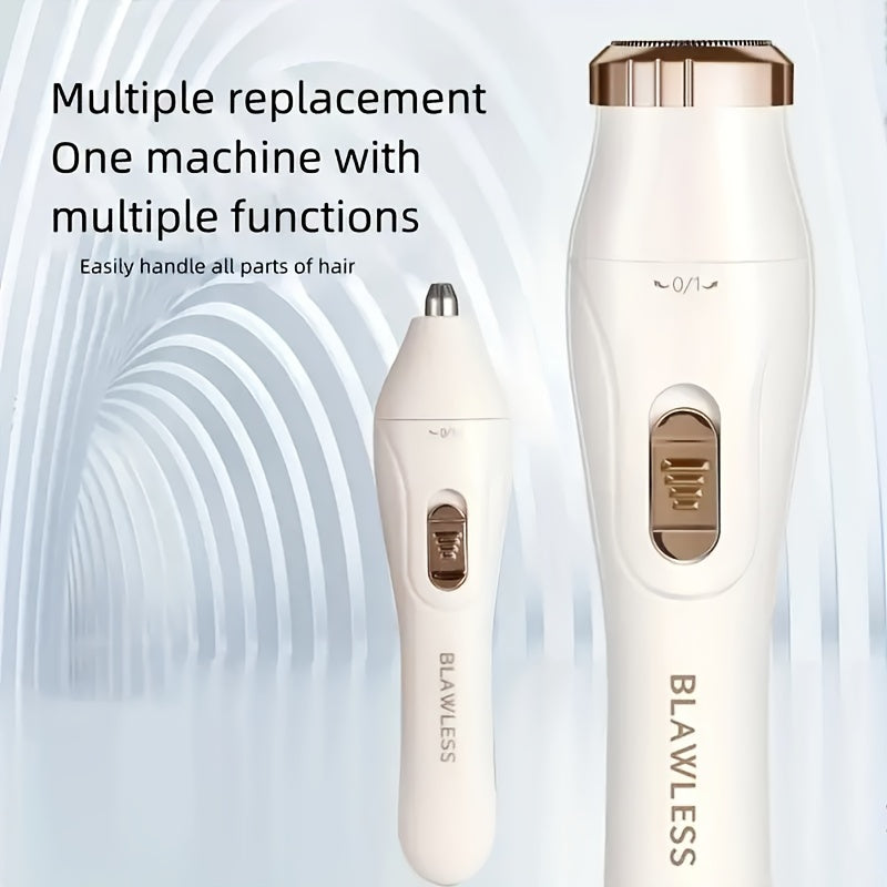 3-in-1 Electric Hair Removal Set USB Rechargeable Facial, Nose & Leg Trimmer