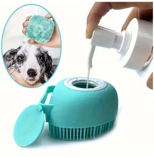 Soft Rubber Dog And Cat Massage Brush For Bathing Grooming And Fur Removal