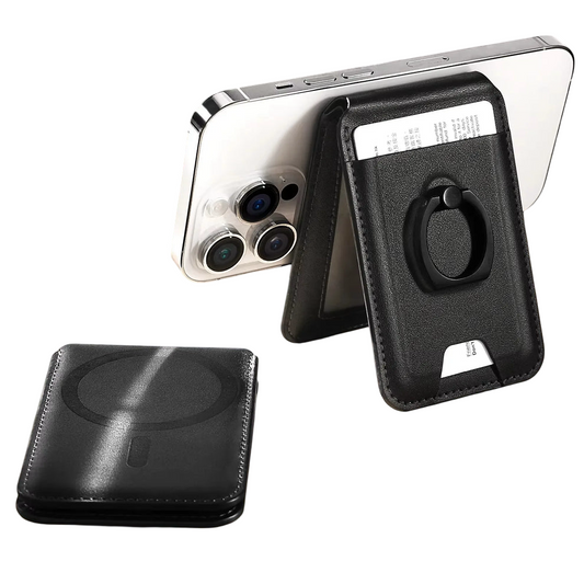 Luxury Leather Magnetic Card Wallet Case For iPhone With Magsafe Compatibility